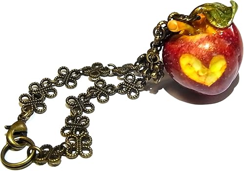 Amazon リンゴ アクセサリー 毒りんご バックチャーム 林檎 Wadou Koubou 和道工房 アップル フルーツ 果物 ポイズン メルヘン ユニーク おもしろ かわいい グッズ 作家 プレゼント ネックレス ピアス ネックレス 通販