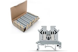 GUETNEU Grey UK2.5B Rail Type Terminal Block Voltage and Current Safety Ground Terminal Block 800V 32A 2.5 Square mm 100 Pack