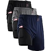 NELEUS Men's 2 in 1 Running Shorts with Liner,Dry Fit Workout Shorts with Pockets