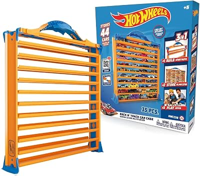 Hot Wheels Rack N Track Cars & Toys Organizer 44 Compartments HWCC9B