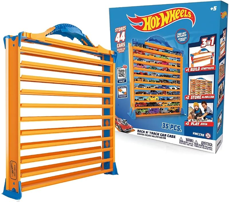 Hot Wheels Rack N Track Cars & Toys Organizer 44 Compartments HWCC9B