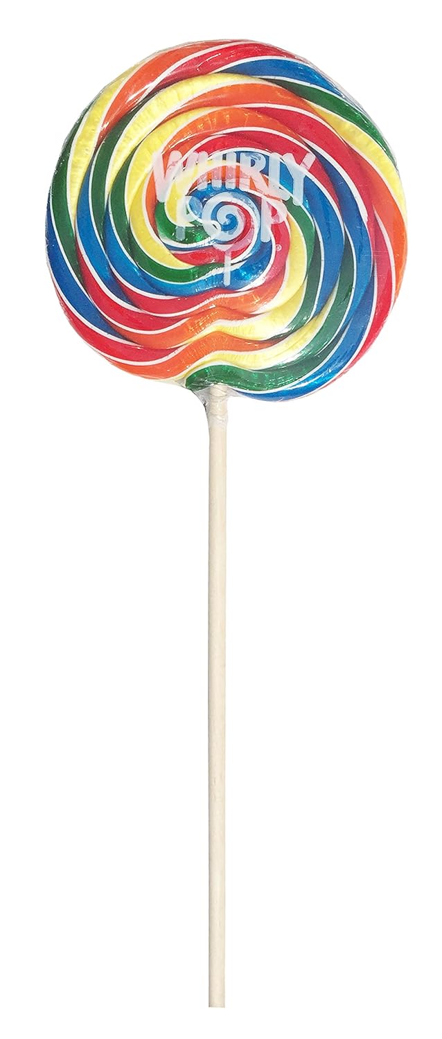 Adams Brooks Whirly Pop Lollipop Rainbow Swirl Party Candy 10 Oz