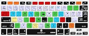 XSKN Adobe Lightroom Shortcuts Keyboard Skin Hot Keys LR Keyboard Cover for MacBook Air 13 & MacBook Pro 13 15 17, Retina (US/European ISO Keyboard)
