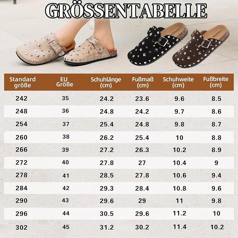 Clogs Damen Hausschuhe Herren Nieten Clogs & Pantoletten für Damen