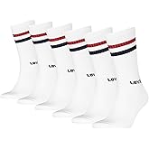 Levi's Men's 6-pack Crew Socks, Cushioned Footbed, Arch Support & Mesh Ventilation