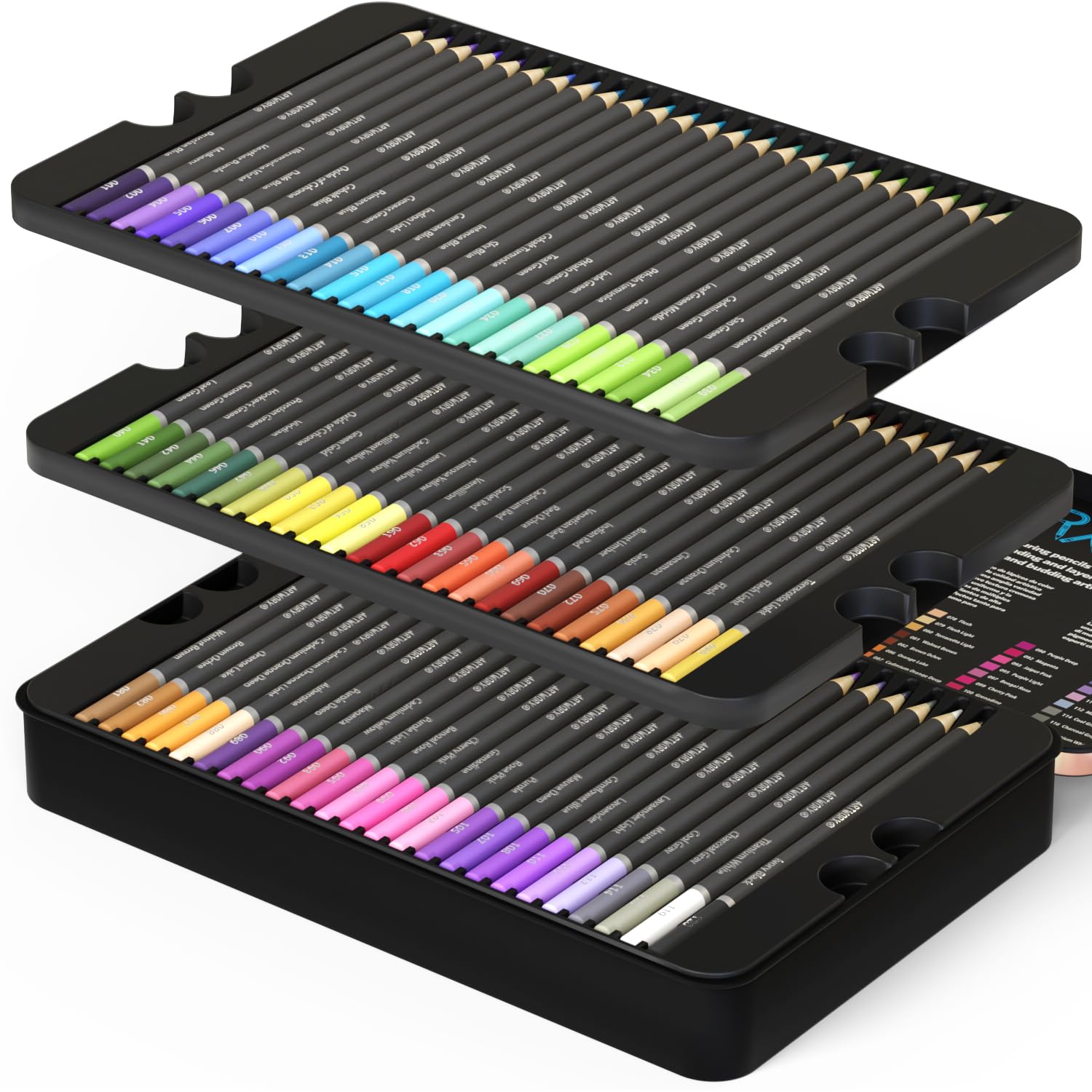 Artworx Premium Artists Pencils - 72 Coloured Pencils For Adults - Artist Colouring Pencils - Coloring Pencil Crayons Set