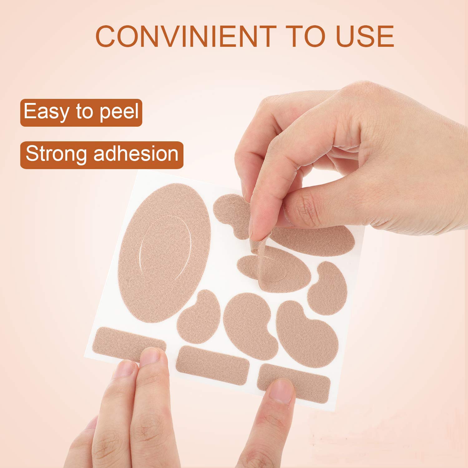 165 Pieces Moleskin for feet blisters Moleskin Tape Antiwear Heels