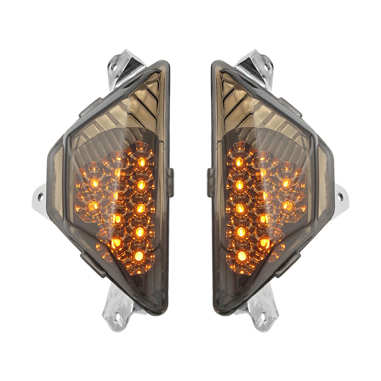 Photo 1 of wabklove LED Front turn signal light Compatible with KAWASAKI Ninja ZX-6R ZX6R NINJA 300 400 650 1000 ZX-4R LED light Motorcycles Accessories,(Smoke)