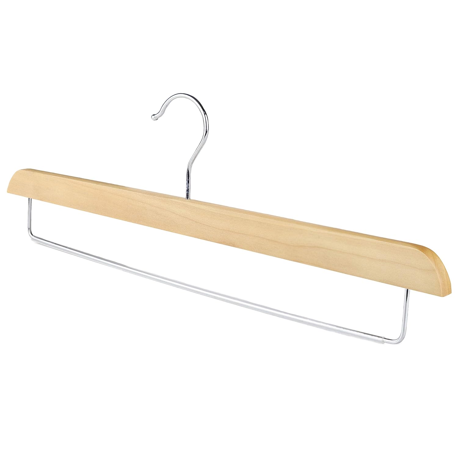 The Hanger Store 5 Wooden trouser hangers with non slip rubber on bar