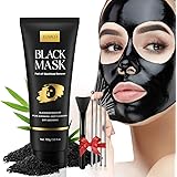 YLNALO Blackhead Remover Mask Kit, Charcoal Peel Off Facial Mask with Brush and Pimple Extractors, Deep Cleansing for Face No