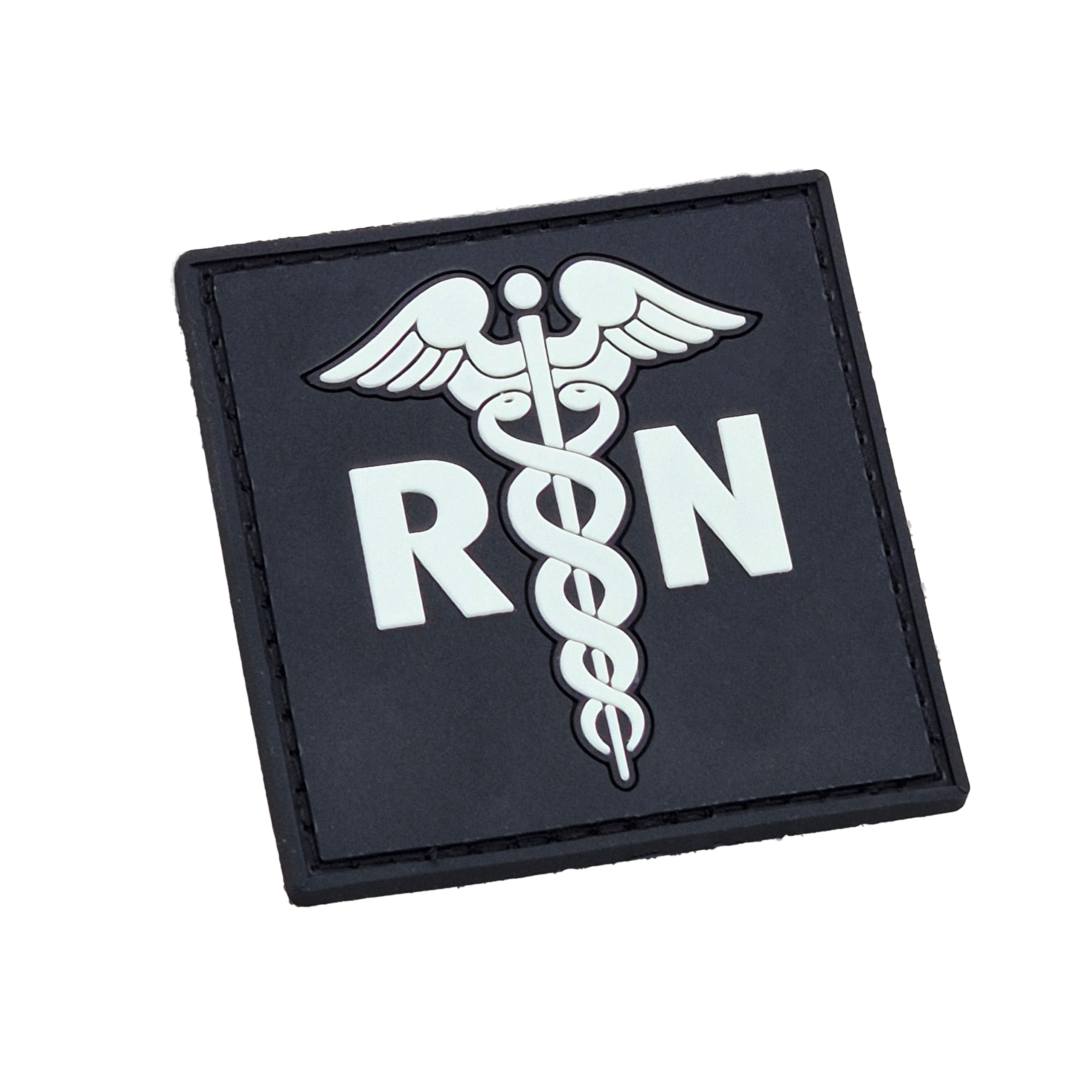 Medic Caduceus Registered Nurse RN Medical PVC Patch Compatible with Velcro for Hats, Tactical, Molle Accessories Military, Backpack, Backpacks