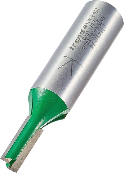 Trend Trend CraftPro Straight Two Flute Router Cutter 1/2 Shank 6mm Ø