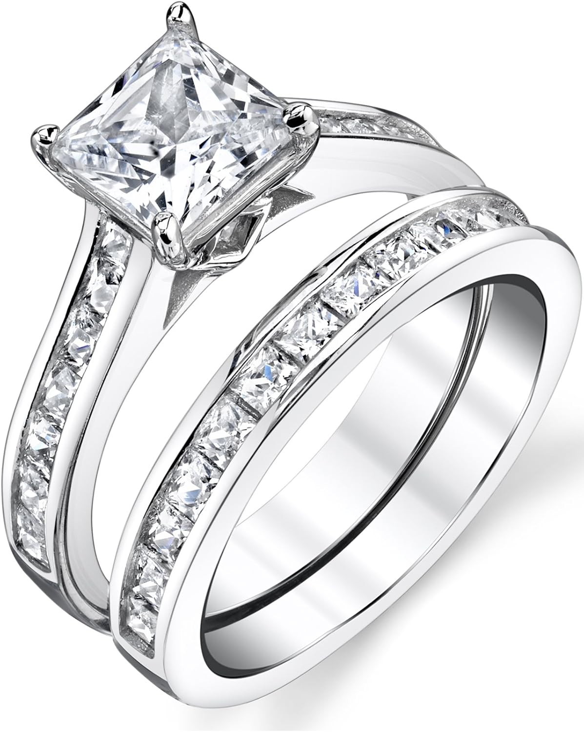 engagement ring set kohls primrose sterling silver rings
