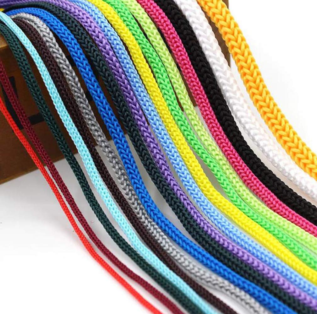 Hollow Braided Polypropylene Rope 1/10, 1/8, 1/6, 1/5, 1/4 inch,Barrier Rope,Moisture & Chemical Resistant,Golf Courses, Trail Marking, Crowd Control,Several Colors,328feet(100m)
