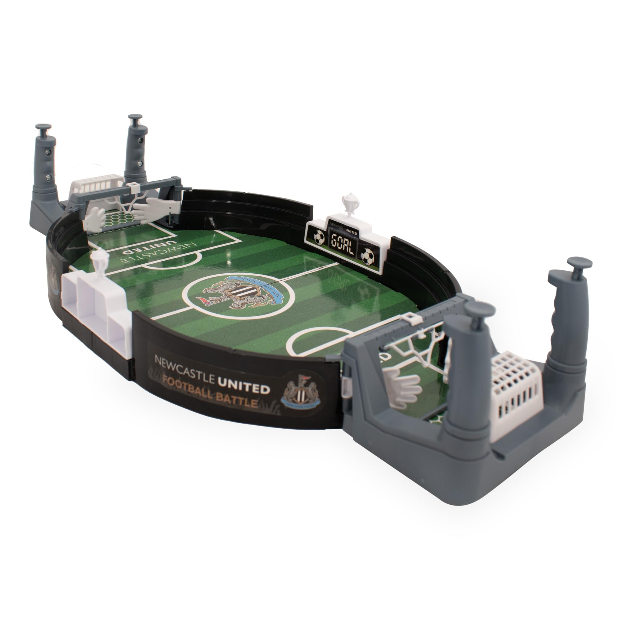 Hy-Pro Officially Licensed Newcastle F.C. Mini Tabletop Football Game, NUFC, 2 Balls, Portable, Interactive, Mini Football Table, Perfect Football Gift, for Kids Adults and Family Fun