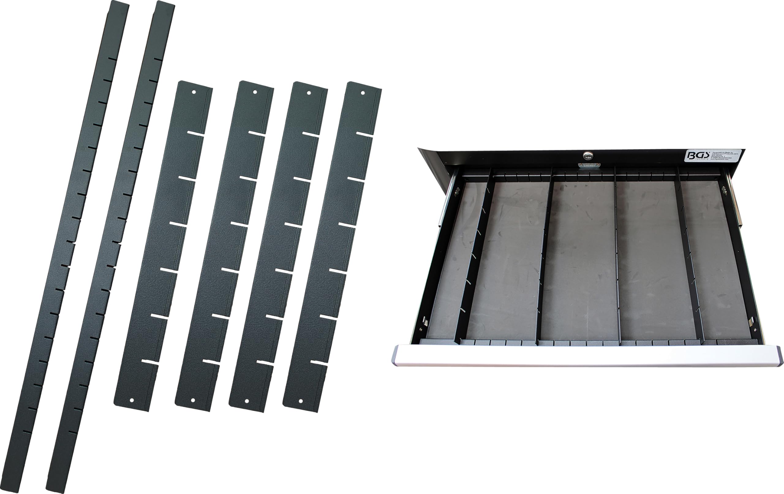 BGS 67166 | Drawer Divider for Workshop Trolley | 6 pcs.