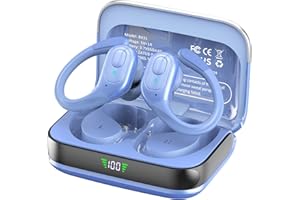 sajawass Wireless Earbuds Bluetooth 5.4 Headphones, Noise Canceling Ear Buds with 75hr Playtime, LED Power Display, IPX7 Waterproof Earphones Over-Ear Earphones for Sports/Workouts