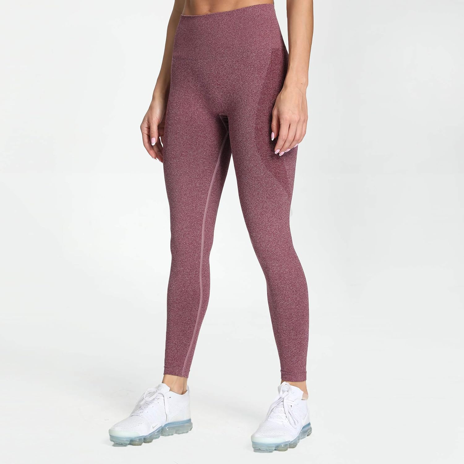Aoxjox Seamless Leggings for Women Smile Contour High Waist Workout Yoga Pants: Clothing