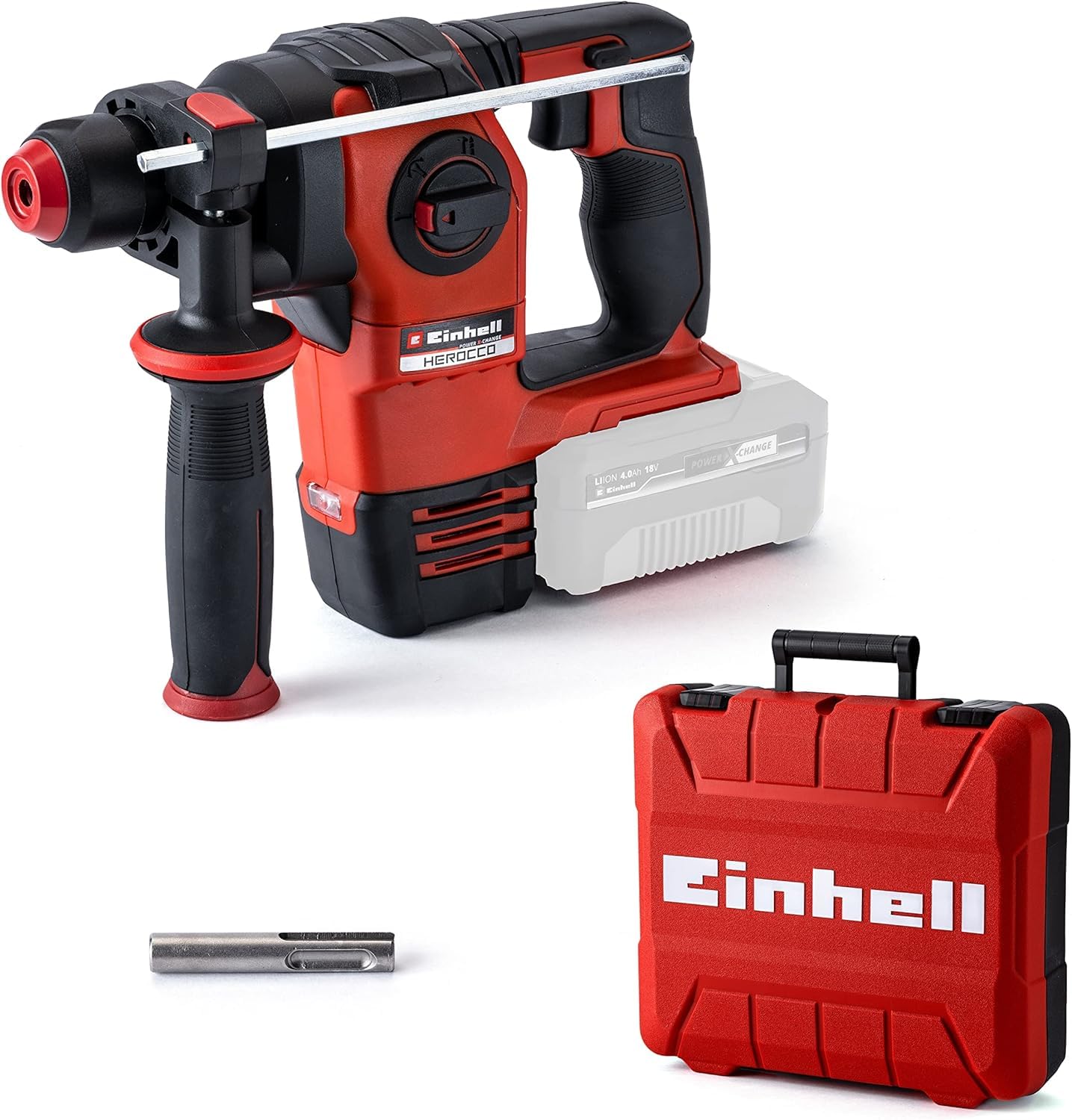 Einhell Cordless Rotary Hammer Drill 18V Power X-Change, Brushless SDS Plus, Drilling, Impact Drilling, Screwing and Chiselling Functions, Without Battery HEROCCO 18/20
