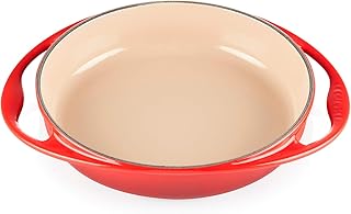 Le Creuset Gusseisen Tatin-Backform, Rund, Ø 25 cm, Für alle Herdarten inkl. Induktion geeignet, 2,13 kg, Kirschrot