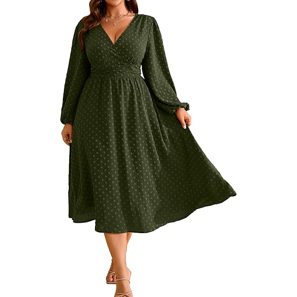 yakyamgi Plus Size Maxi Dresses for Curvy Women Ribbed Knit Crewneck Long  Sleeve A Line Flowy Casual Elegant Dress Church Dresses for Women High  Waisted Fall Winter Flowy Casual Dress at Amazon