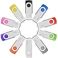 Enfain 32GB USB 2.0 Flash Drive Assorted-10-Color 10 Pack Thumb Drive for Data Storage and Distribution, User-Friendly Packaging for Back-to-School Gift, Personal Use and Office Use