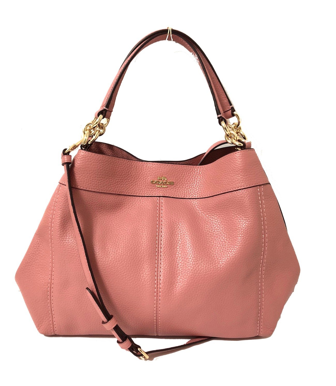 coach pebbled leather small lexy shoulder bag handbag
