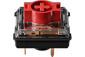 Keychron Low Profile Red Mechanical Switches - 110 PCS, Pre-Lubed, 1.3mm Fast Trigger, 45gf Light Force, Hot Swappable, SMD-LED Compatible, Dustproof Wall, Smooth Rebound for Low Profile Keyboards