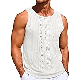Runcati Mens Tank Tops Casual Sleeveless Hollow Out T-Shirts Muscle Summer Beach Hippie Shirts with Pocket
