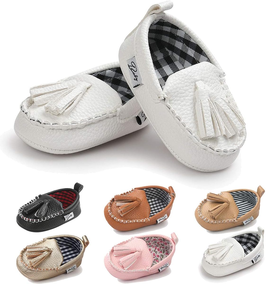  | ENERCAKE Infant Baby Boys Girls Shoes Anti Slip PU Leather Loafers Moccasins Toddler First Walkers Newborn Crib Shoes | Oxfords & Loafers