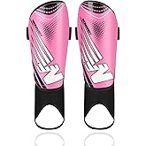 Shin Guards Soccer Youth Kids - Shin Guard for Toddler Boys Girls Teenagers 2-18 Years Old with Ankle Sleeves Protection - Football Shin Pads Equipment with Adjustable Strap