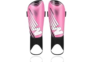 WONARBY Shin Guards Soccer Youth Kids - Shin Guard for Toddler Boys Girls Teenagers 2-18 Years Old with Ankle Sleeves Protection - Football Shin Pads Equipment with Adjustable Strap
