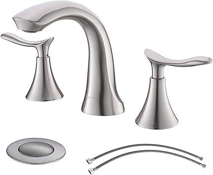 Comllen Best Commercial Solid Brass Brushed Nickel 8 Inch Lavatory