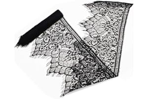 IDONGCAI Black Lace Trim Lace Ribbon Edge Trim Floral Eyelash Lace Ribbon for Garment Decoration and DIY Craft Lace Trimming 7.8''x3yards/lot