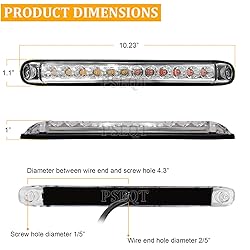 PSEQT 10" LED Trailer Tail Light Bar + Brake Stop