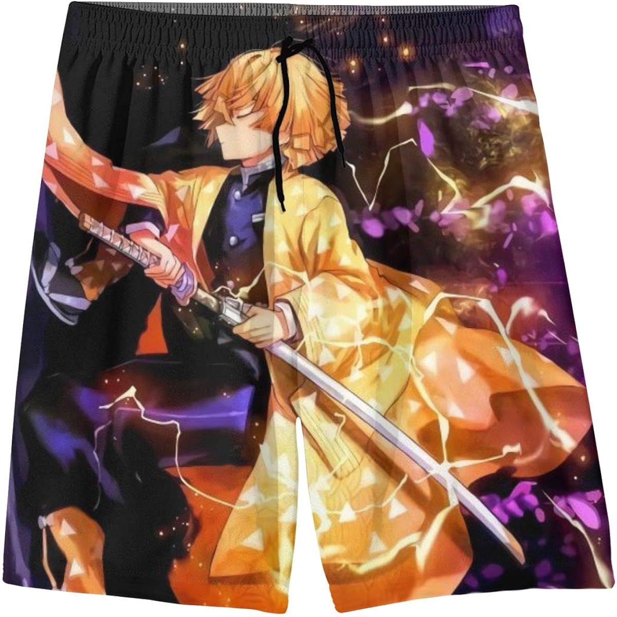 Amazon Com Young Boy Inspired By Anime Demon Slayer Cosplay Beach Shorts Clothing