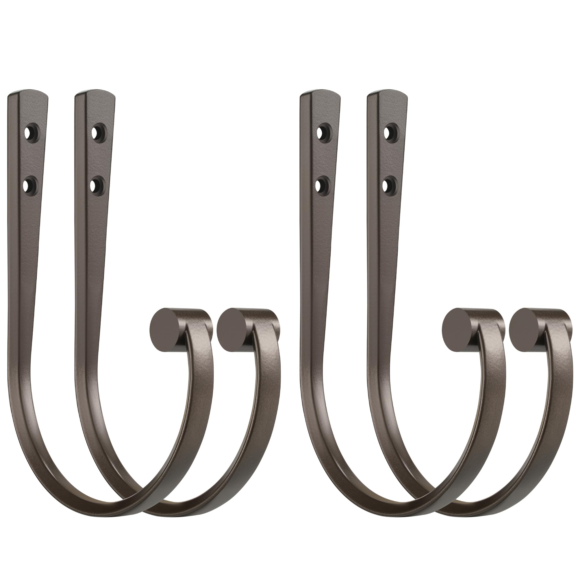 Photo 1 of Mayrhyme Curtain Holdbacks 4pcs,Dark Bronze Barrel Zinc Alloy Curtain Tiebacks,Wall Mounted Curtain Holders for Drapes.