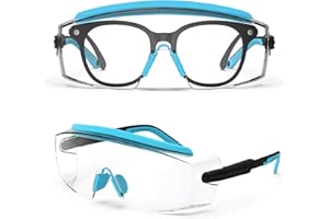 MEIGIX Anti Fog Safety Glasses Safety Goggles Over Glasses Protective Glasses with Anti Scratch Lenses Adjustable
