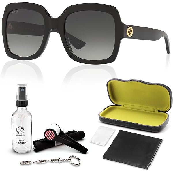 GUCCI / 服飾雑貨/レザー/BLK/総柄/レディース Amazon.com: Gucci GG1325S GG Interlocking Logo Rectangular -Shaped