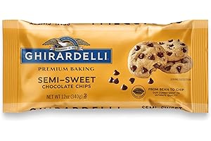 GHIRARDELLI Semi-Sweet Chocolate Premium Baking Chips, 12 oz Bag Rich Classic Chocolate Flavor for Baking
