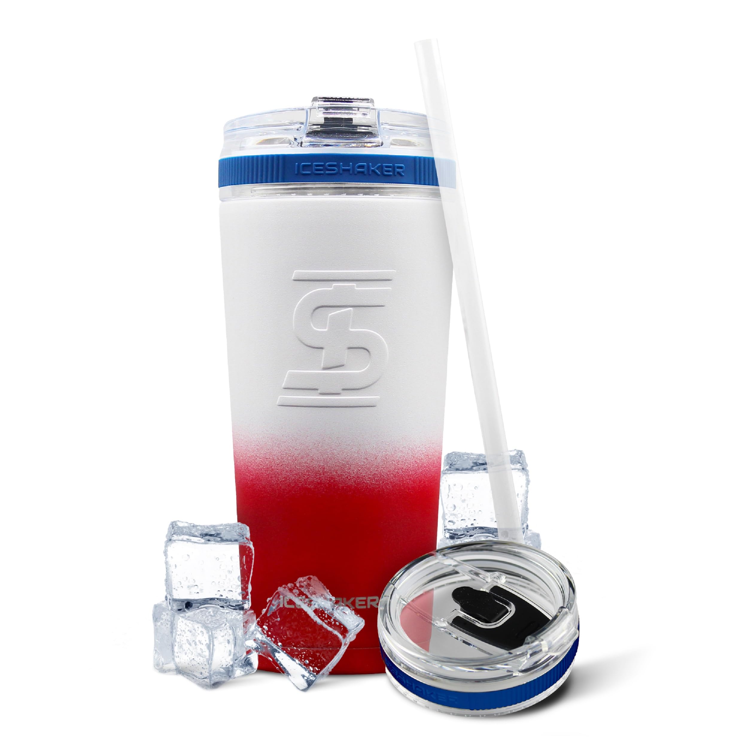 Ice Shaker Insulated Stainless Steel Tumbler | 20 oz, USA | 30+ Hours Cold & 12+ Hours Hot | Removable Straw and Drink Spout | Odor-Free Tumbler Cup Water, Coffee, Tea, Smoothies, Cocktails