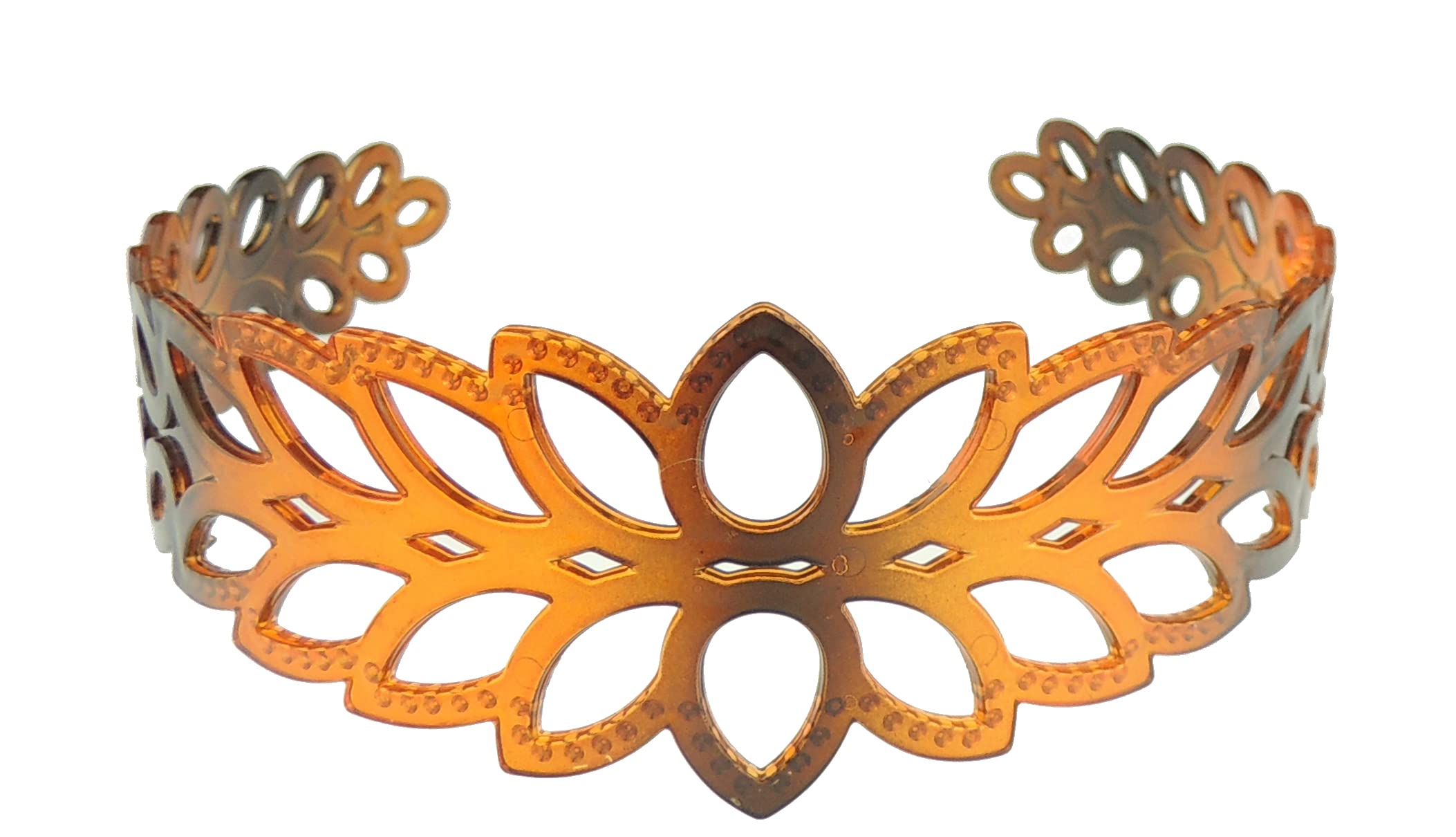 GIRLS SMALL HEAD LADIES School Uniform Work Gym Yoga Birthday Party Hair Accessories Plain Plastic Wide Stencil Short Long Hair Headband Alice Band Hairband Pointy Floral Flower (Brown)