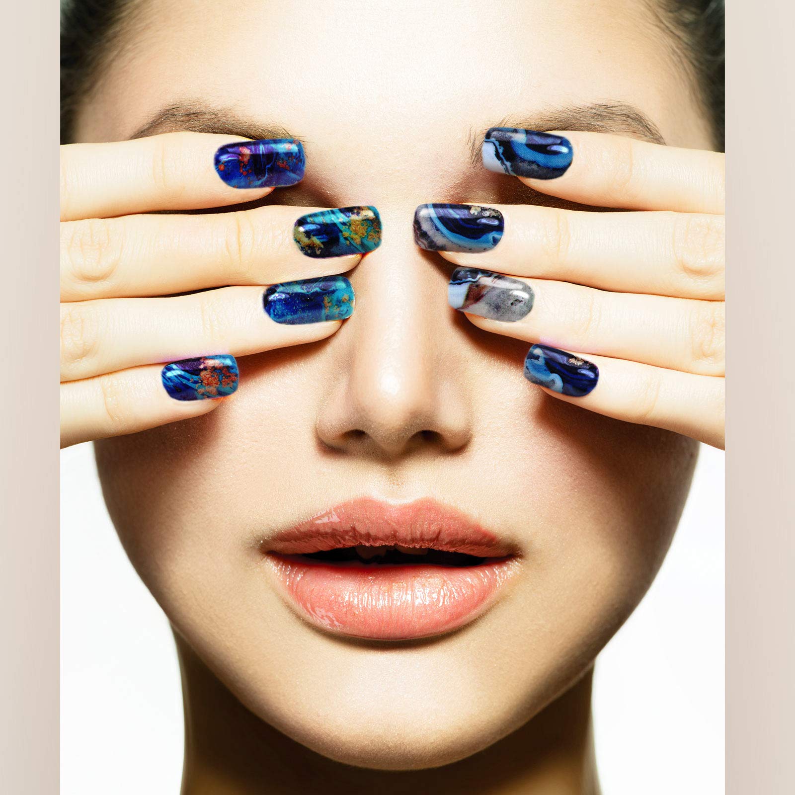 Maitys 168 Pcs 12 Sheets Full Wrap Nail Stickers Polish Strips Gradient Stickers Glitter Self Adhesive DIY Gel Nail Strips Decals with 1 Pcs Fingernail Files for Holiday Decor(Chic Style) - Image 6