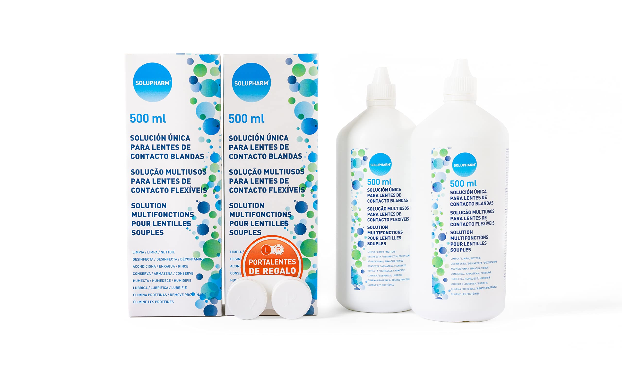 SOLUPHARM Single Contact Lens Solution Bottle 2 x 500 ml