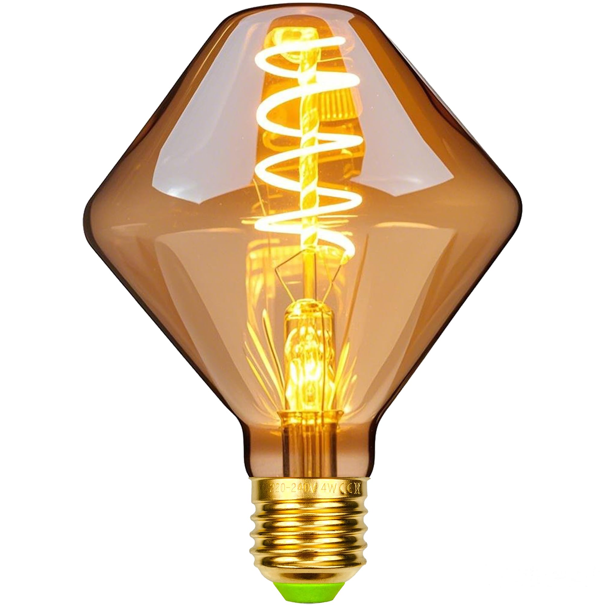 TIANFAN Vintage Led Bulb Gyro 4W Dimmable Spiral Led Filament Edison Bulb 220-240V E27 Deorative Light Bulb Warmth Glow