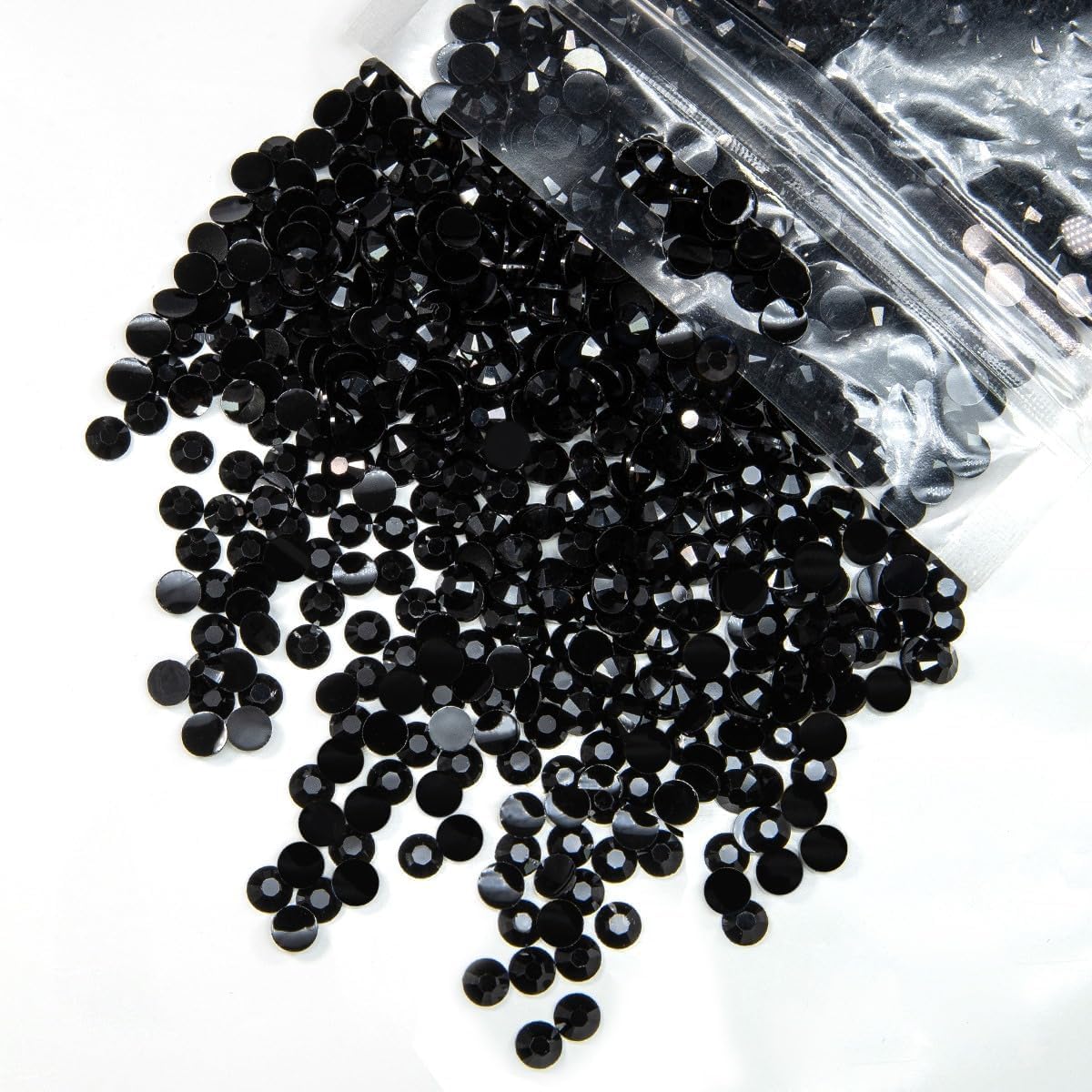 Photo 1 of ?qiipii 5300PCS 3mm Solid Black Resin Rhinestones for Crafting SS10 Pure Black Flat Back Jelly Stones Bulk Dark Black Diamonds Gems for Nails Face Eyes Makeup Tumblers Bottles DIY Crafts Shoes Phones