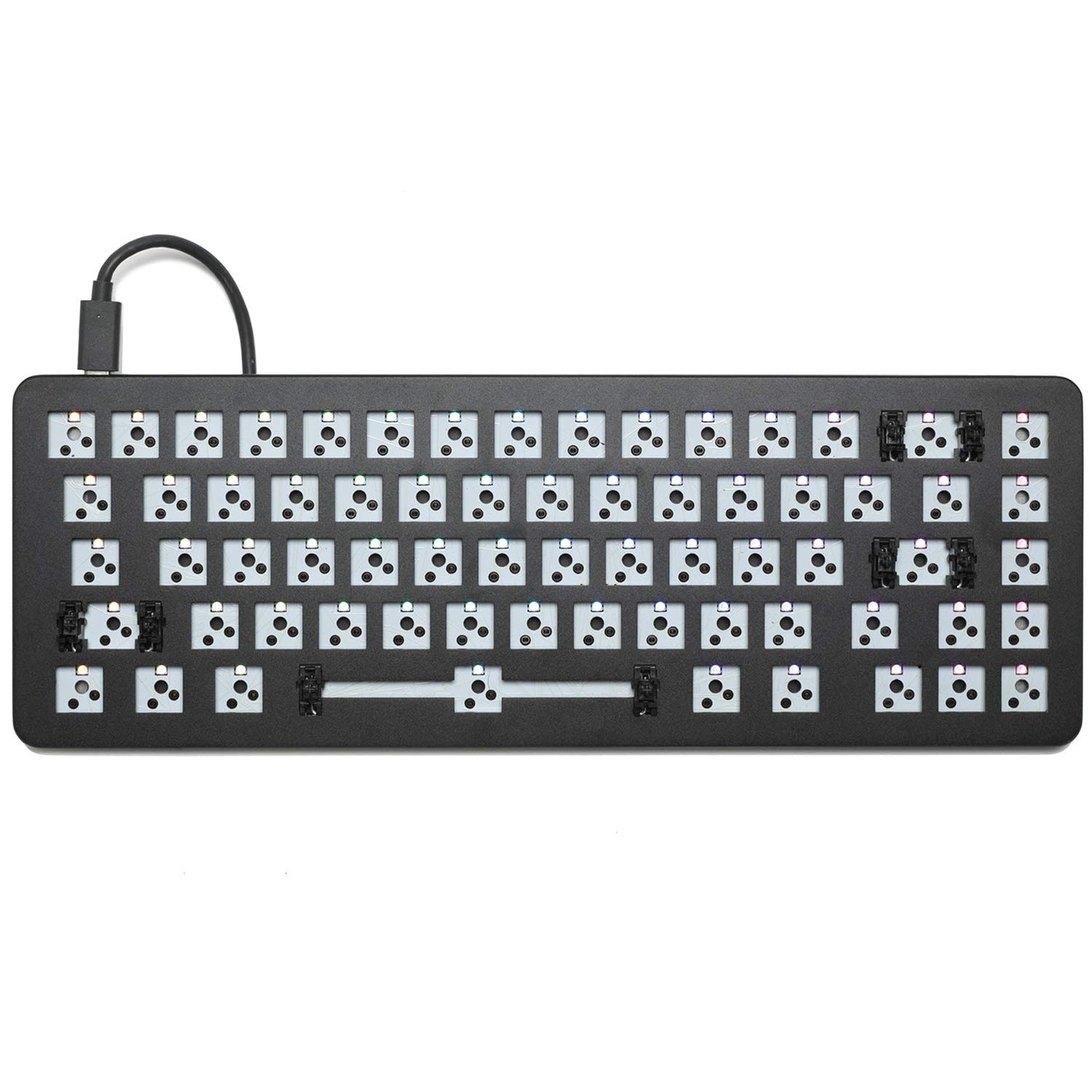 Drop ALT Mechanical Keyboard — 65% (67 Key) Gaming Keyboard, Hot-Swap Switches, Programmable Macros, RGB LED Backlighting, USB-C, Doubleshot PBT, Aluminum Frame (Barebones, Black)