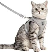 Anlitent Soft Mesh No Pull Cat Harness and Lead Set Grey X-Small
