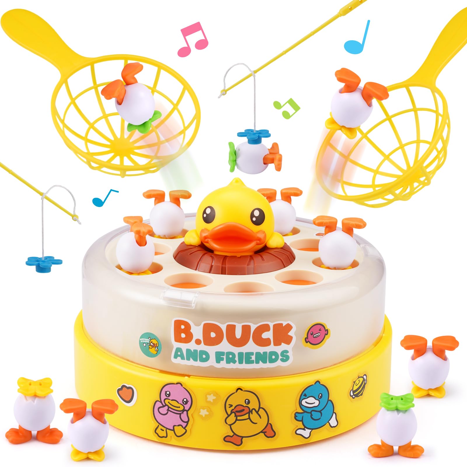 Photo 1 of B.Duck Bounce Catch Game,Board Games,Fun Bounce & Catch Duck Toy, Interactive Family Game for 3-7 Year Olds, Party Game for Toddlers & Kids (Yellow)