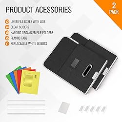 Forlogic File Box Organizer with lid, Collapsible